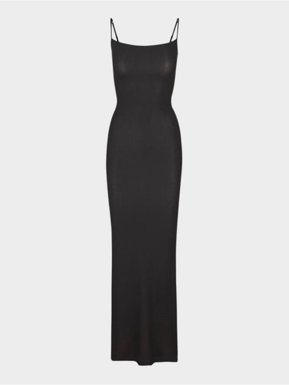 SKIMS | Black Soft Lounge Ribbed Maxi Slip Dress SZ SMALL